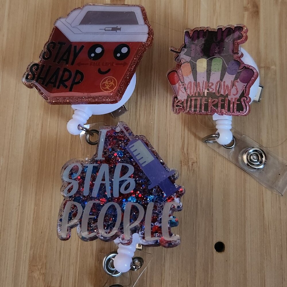 I.V. team related badge reels